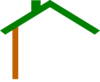 Green Brown House Clip Art