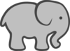 Grey Elephant Mom & Baby Clip Art