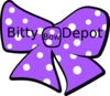 Bow With Polka Dots And Company Name Clip Art