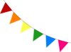 Rainbow Bunting Diagonal Clip Art