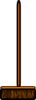 Broom - Orange Clip Art