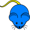 Blue Mouse Yellow Tail Clip Art