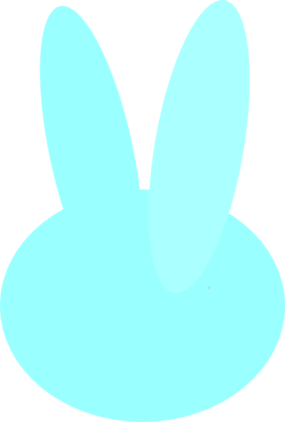 Ice Blue Bunny Head Clip Art at Clker.com - vector clip art online