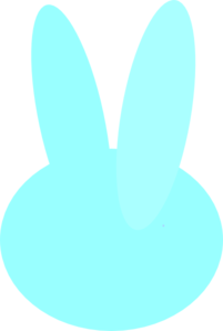 Ice Blue Bunny Head Clip Art at Clker.com - vector clip art online