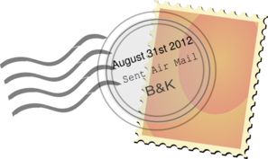 Postal Mark Aug 31 2012 Clip Art