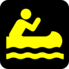 Yellow Canoe  Clip Art