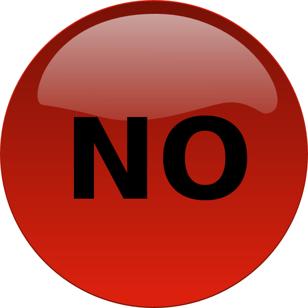 No Button Clip Art at  - vector clip art online, royalty free &  public domain