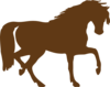 Brown Horse Sillouette Clip Art