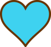 Blue And Brown Heart Clip Art