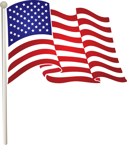 United States Waving Flag Clip Art at vector