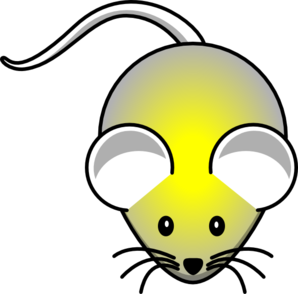 Yellow In Gray Mouse Clip Art