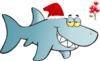 Santa Sexy Shark Love Bite Clip Art