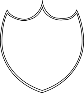 Double Shield Outline Modified Clip Art at Clker.com - vector clip art