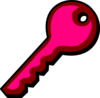 Red Burgundy Key Clip Art