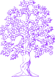 Purple Tree Clip Art at Clker.com - vector clip art online, royalty