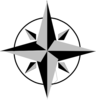Short Gray Compass Clip Art
