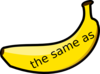 Banana Maths Vocabulary The Same As 1 Clip Art