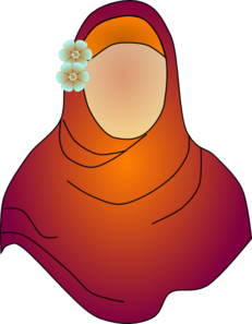 Hijab No Face Flower Clip Art