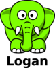 Lime Green Elephants Clip Art