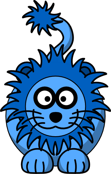 Blue Lion Clip Art at Clker.com - vector clip art online, royalty free