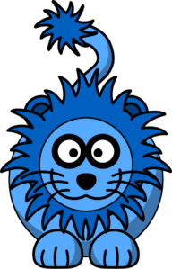 Blue Lion Clip Art at Clker.com - vector clip art online, royalty free