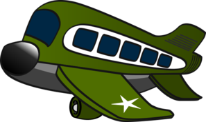 Green Jumbo Jet Clip Art