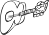 Black Guitar Eddi Clip Art