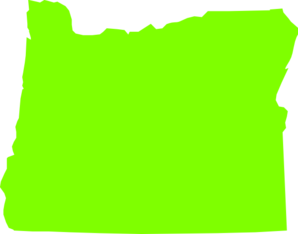 Oregon State Lime Green  Clip Art