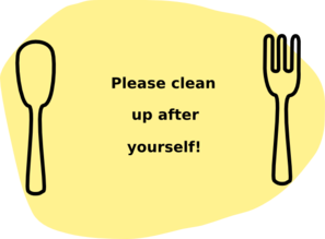 Please Clean Up After Yourself! Clip Art