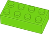 Green Lego Brick Clip Art