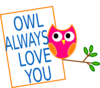 Orange Owl 2 Clip Art