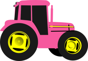 Hot Pink Tractor Clip Art