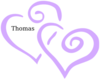 2 Hearts Clip Art