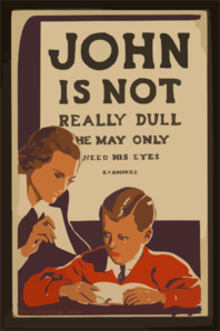 John Is Not Really Dull - He May Only Need His Eyes Examined Clip Art