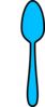 Blue Spoon Clip Art