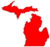 Michigan Map Outline Clip Art