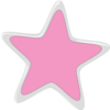 Pink Silver Star Clip Art
