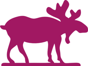 Pink Moose2 Clip Art