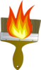 Flaming Brush Clip Art