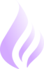 Blue Flame Simple Purple White Clip Art