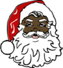 Santa Black Clip Art