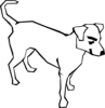 Mean White Dog Clip Art