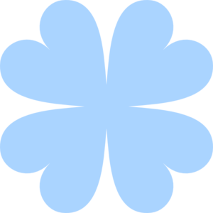 Blue Four Leaf Clover Clip Art