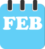 February Teal Clip Art