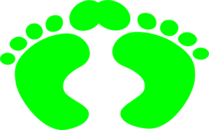 Green Footprints 1 Clip Art
