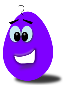 Purple Comic Egg Clip Art