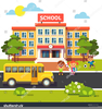 High School Buildings Clipart Image