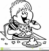 Eating Cereal Clipart Image