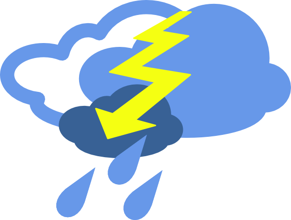 Severe Thunder Storms Weather Symbol Clip Art at Clker.com - vector