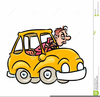 Old Man Driving Car Clipart Image